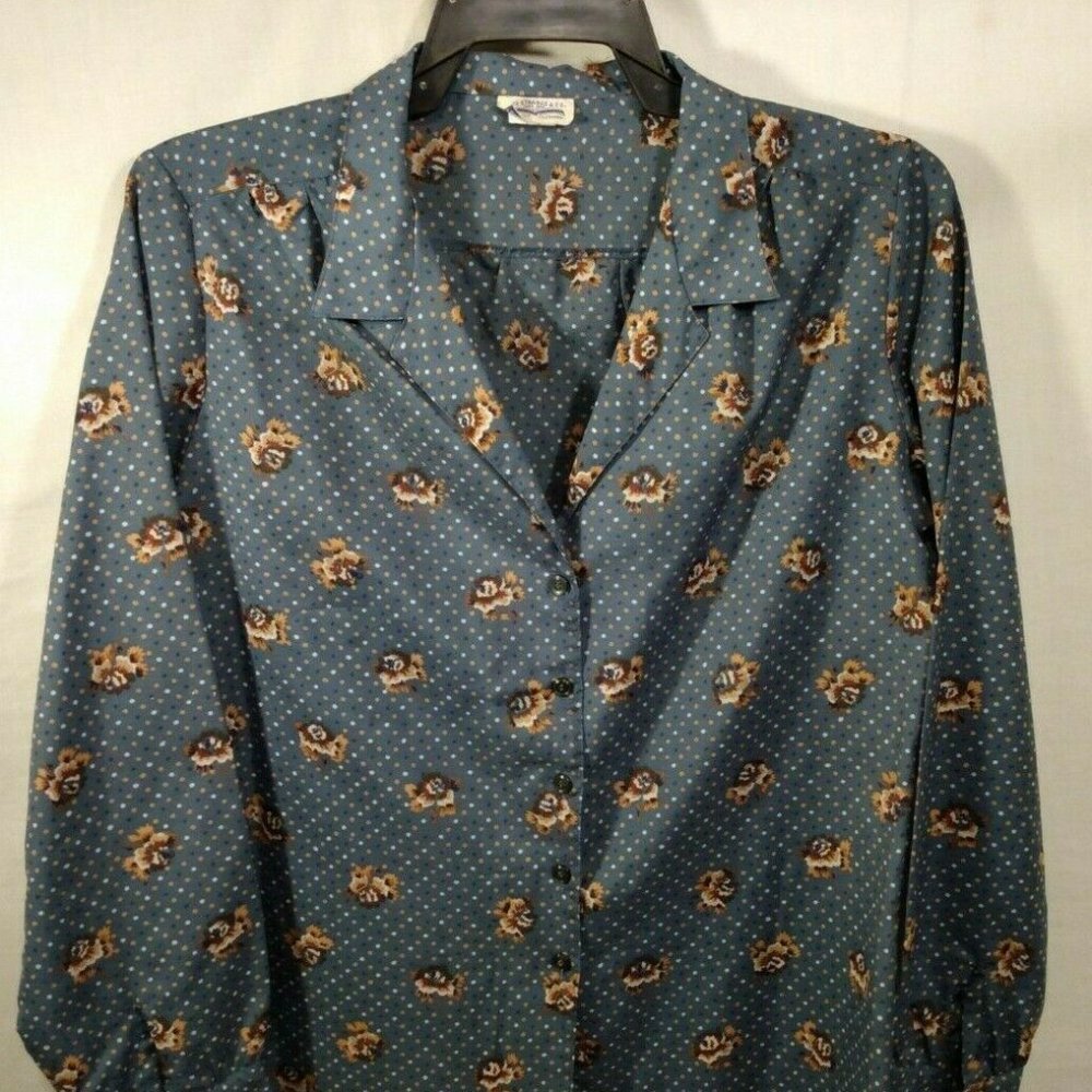Vintage Ladies Levi Strauss & Co.Floral Polka Dot